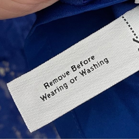 J. Crew Long Sleeve Lace Modest Dress in Cobalt Blue Sz. 2 - Picture 13 of 14